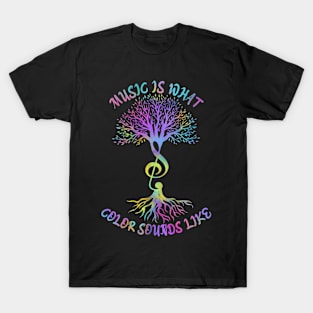 Music Is What Colors Sounds Like Musician Musical T-Shirt